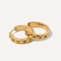 Gold Rainbow Gemstone Huggie Hoop Earrings, thumbnail 8 of 9