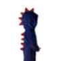 Dinosaur Onesie Navy Blue Super Soft Fleece With Red Spikes, thumbnail 2 of 4