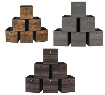 Set Of Six Foldable Cubes Storage Organiser Boxes, 7 of 7