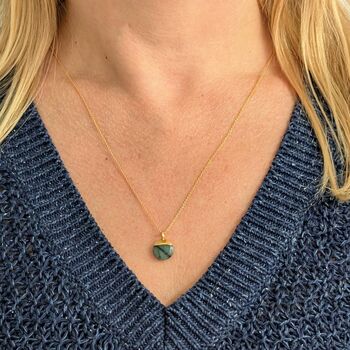 The Orb Emerald May Birthstone Necklace, Gold, 4 of 7