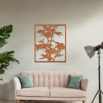 Modern Metal Bamboo Silhouette Wall Decor For Home Or Office, 7 of 11