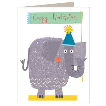 Happy Birthday Elephant Mini Card, 2 of 4