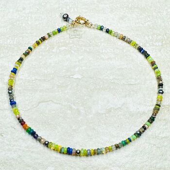 Neon Fantasy Ethiopian Opal Necklace, 6 of 12