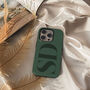 Personalised Pine Green Initials Phone Case, thumbnail 2 of 9