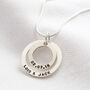 Personalised Sterling Silver Double Hoop Necklace, thumbnail 3 of 8