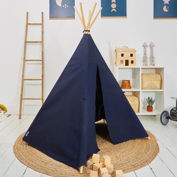 Personalised Midnight Blue Teepee Tent, 3 of 6