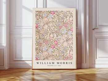 William Morris Cream Floral Set Of Two Art Prints, 6 of 6