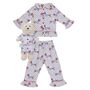 Chiara Girls Pyjama Set With Matching Teddy Bear, thumbnail 7 of 8