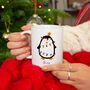 Personalised Penguin Christmas Mug, thumbnail 3 of 11