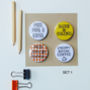 Set Of Coffee Badges/Magnets, thumbnail 2 of 9