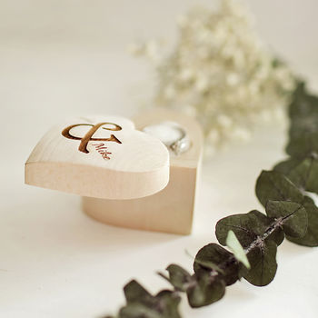 Ampersand Personalised Wedding Ring Box, 2 of 3