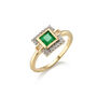 Green Onyx Vintage Deco Style Ring, thumbnail 3 of 7