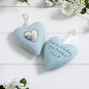 Personalised Initial Hanging Heart Birthday Gift For Her, Any Age, 3 of 12