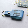 Personalised Father's Day Leather Keyring Gift, thumbnail 2 of 7