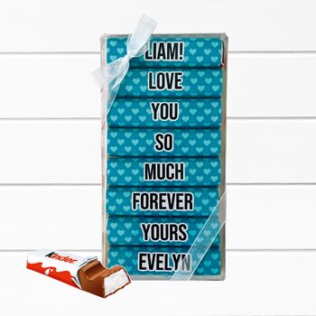 Valentine's Day Personalised Kinder Chocolate Giftbox, 2 of 7