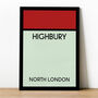 Highbury Monopoly Arsenal Football Print, thumbnail 1 of 2