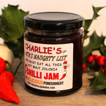 'Naughty List' Personalised Chilli Jam, 3 of 5