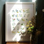 Inky Wildflower Alphabet A To Z Illustrated Print, thumbnail 7 of 11