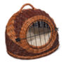 Two Colour Wicker Pet Carrier Igloo, thumbnail 1 of 3