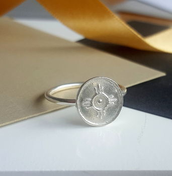 Silver 'Happiness' Amulet Ring, 8 of 8