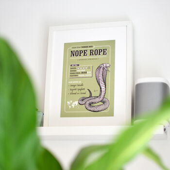 Funny Snake Art Print Snake Fact File, 3 of 5