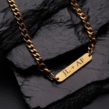 Gold Engravable 5mm Cuban Chain, Curb Link Necklace, 5 of 11