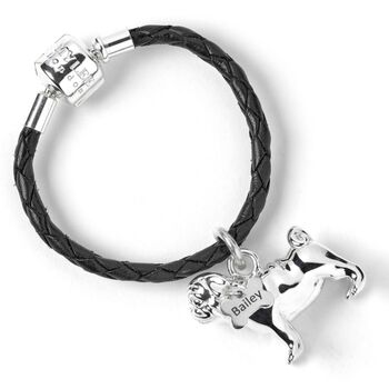 Personalised Pug Sterling Silver Key Ring, 3 of 7