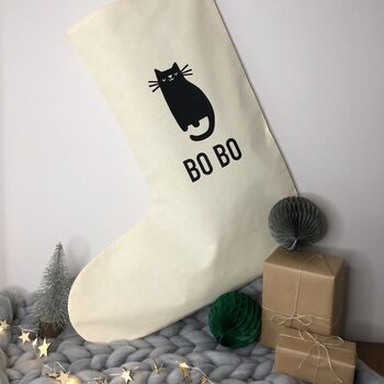 Personalised Christmas Cat Stocking, 3 of 7