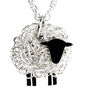 Silver Sheep Pendant And Chain Facing Right, thumbnail 1 of 3