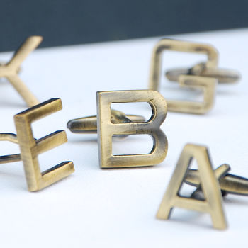 Personalised Modern Initial Letter Cufflinks, 2 of 8