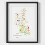 Map Of Buckinghamshire Art Print, thumbnail 2 of 5