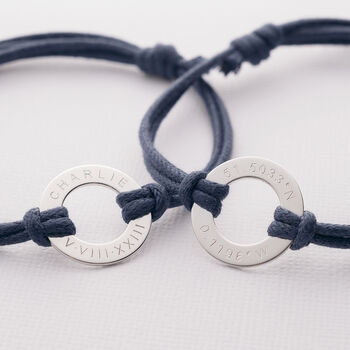 Men's Personalised Cord Washer Bracelet, 3 of 4