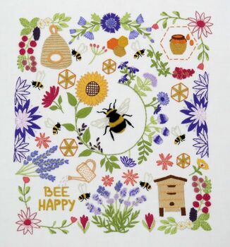 Bees And Blossoms Hand Embroidery Kit, 6 of 12