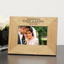 Personalised Our Wedding Day Wood Frame, thumbnail 1 of 2