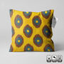 Mustard Yellow Hand Woven Ikat Cushion Cover, thumbnail 3 of 8