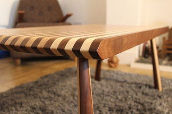 Large Humbug Coffee Table Handcrafted Ash And Walnut, 2 of 5