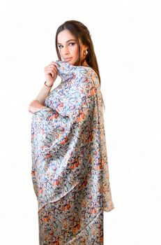Flower Field Large Square Silk Scarf, 6 of 6