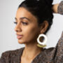 Brass Big Round Earrings, thumbnail 2 of 3