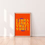 Libra Typography Zodiac Print, thumbnail 4 of 6