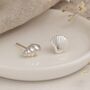 Sterling Silver Mismatched Shell Stud Earrings – 7mm, thumbnail 3 of 8