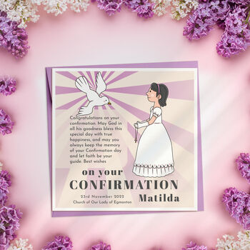 Personalised Confirmation Dove Card, 2 of 3