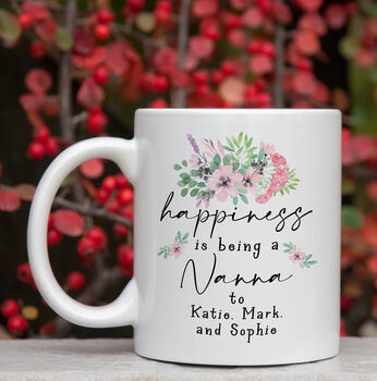 Personalised Happiness Is Being A Nanny Nanna Mug, 3 of 3