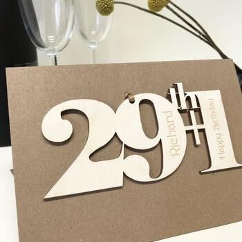 Personalised 29+One Birthday Card, 6 of 10