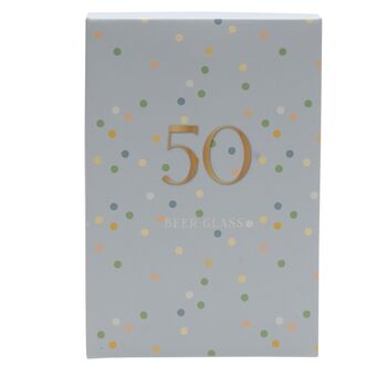50th Birthday Keepsake Pint Beer Glass Gift, 4 of 4