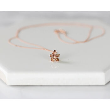 Cherry Blossom Necklace Silver/Gold/Rose Gold, 5 of 11