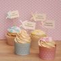 Set Of Ten Personalised Christening Cupcake Toppers, thumbnail 1 of 5