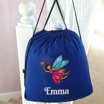 Personalised Fairy Drawstring Pe Kit Bag, 4 of 5