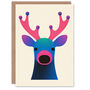 Reindeer Bauble On Antlers Xmas Christmas Card, thumbnail 1 of 4