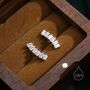 Sterling Silver Clear Cz Baguette Cz Stud Earrings, thumbnail 1 of 10