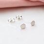 Mini Sterling Silver Disc Stud Earrings, thumbnail 3 of 7